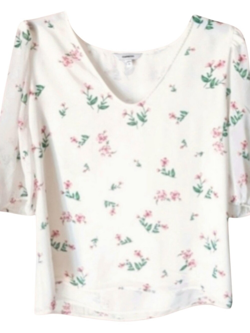 Express White Floral Blouse